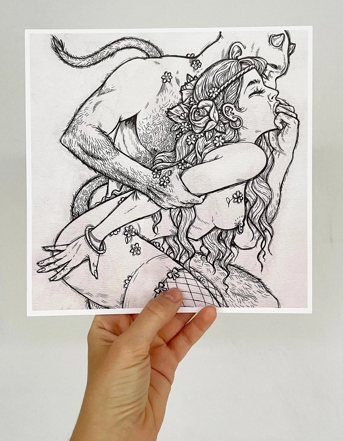 Girl and demon (print)